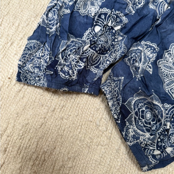 Lotus And Luna Hippie Boho Pants Size Large XL Blue Resort Cruise Vacation - Picture 6 of 7